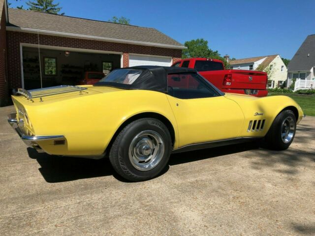 1969 Yellow Chevrolet Corvette Convertible