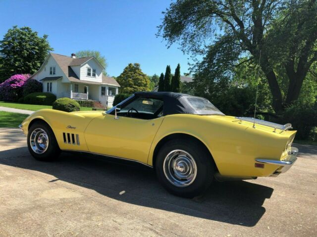 1969 Yellow Chevrolet Corvette Convertible