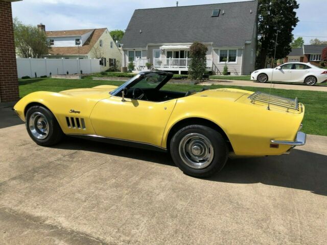 1969 Yellow Chevrolet Corvette Convertible
