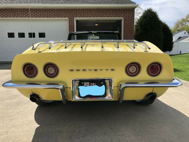 1969 Yellow Chevrolet Corvette Convertible
