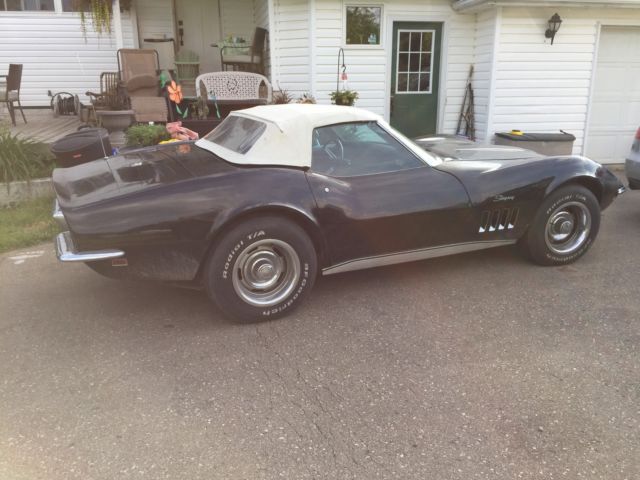 1969 Black Chevrolet Corvette Convertible