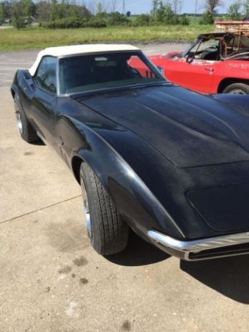 1969 Black Chevrolet Corvette Convertible