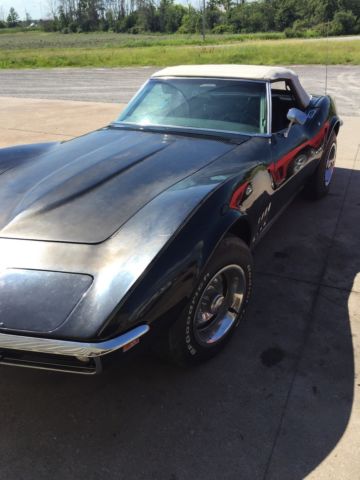 1969 Black Chevrolet Corvette Convertible