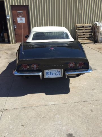 1969 Black Chevrolet Corvette Convertible