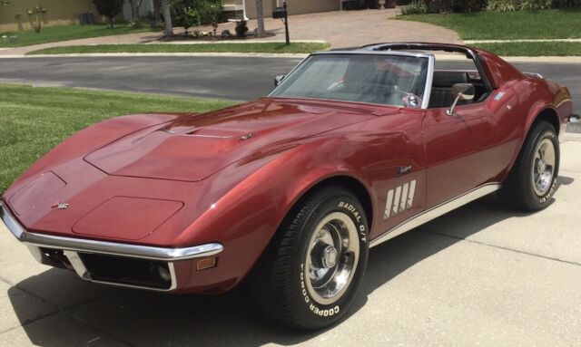 1969 Burgundy Chevrolet Corvette Coupe