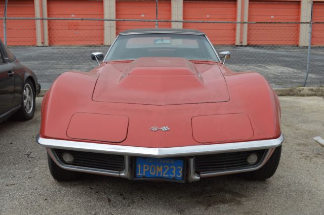 1969 Red Chevrolet Corvette Convertible