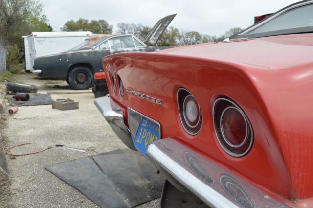 1969 Red Chevrolet Corvette Convertible