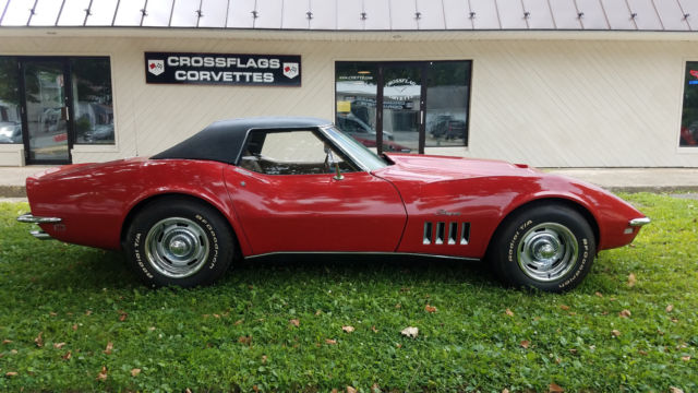 1969 Red Chevrolet Corvette Convertible