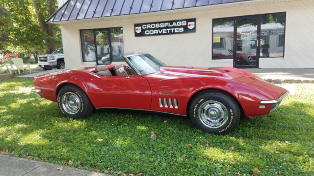1969 Red Chevrolet Corvette Convertible