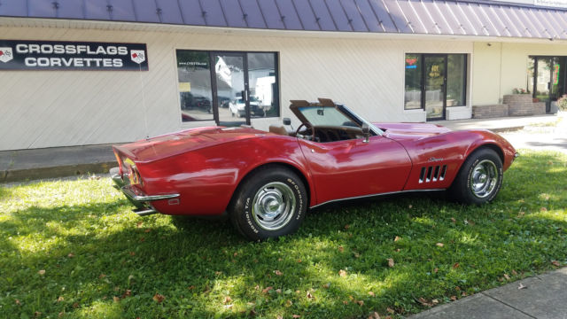 1969 Red Chevrolet Corvette Convertible