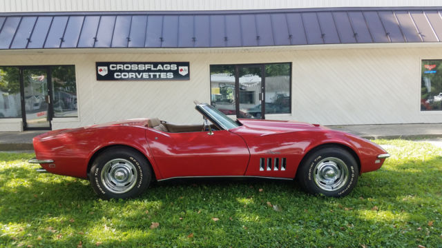 1969 Red Chevrolet Corvette Convertible