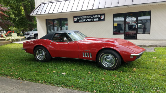 1969 Red Chevrolet Corvette Convertible