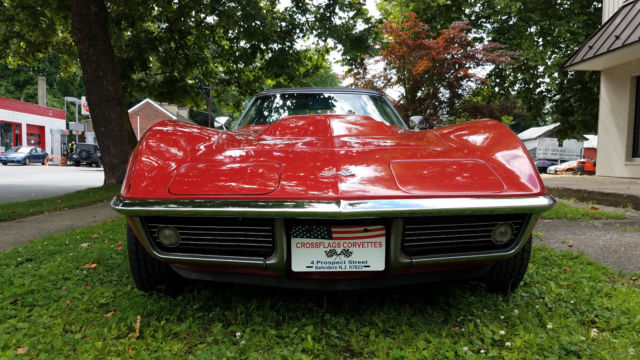 1969 Red Chevrolet Corvette Convertible