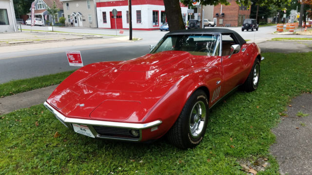 1969 Red Chevrolet Corvette Convertible