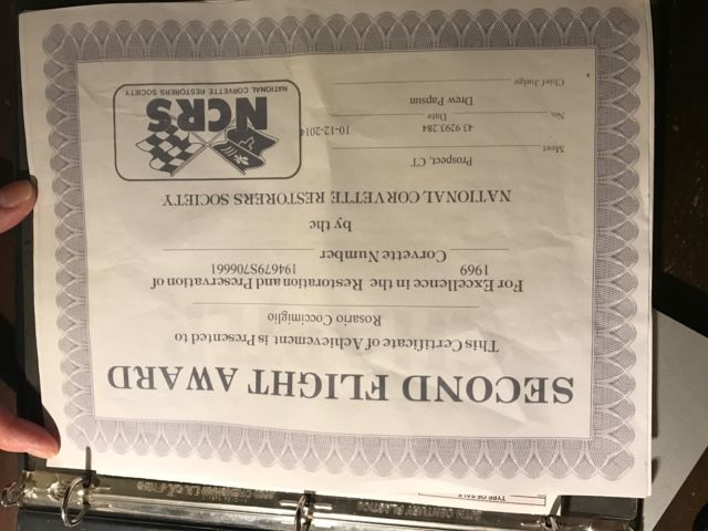 1969 Gold Chevrolet Corvette Convertible