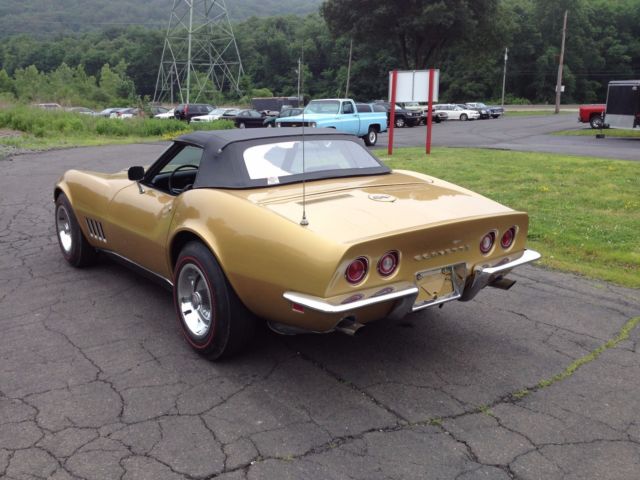 1969 Gold Chevrolet Corvette Convertible