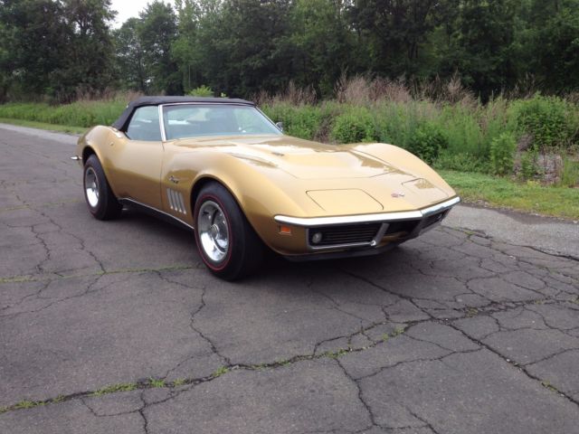 1969 Gold Chevrolet Corvette Convertible