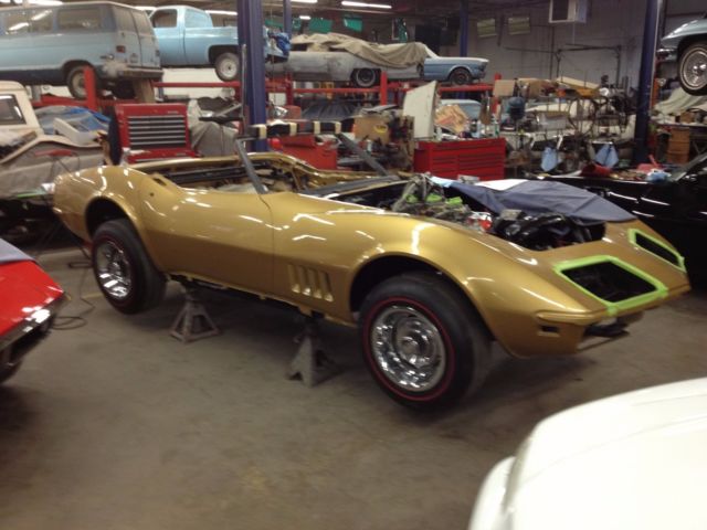 1969 Gold Chevrolet Corvette Convertible