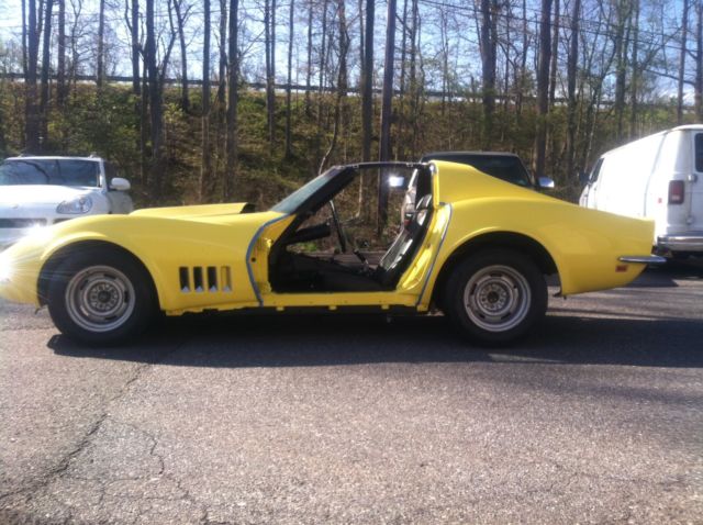 1969 Yellow Chevrolet Corvette Convertible