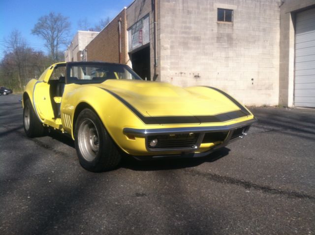 1969 Yellow Chevrolet Corvette Convertible