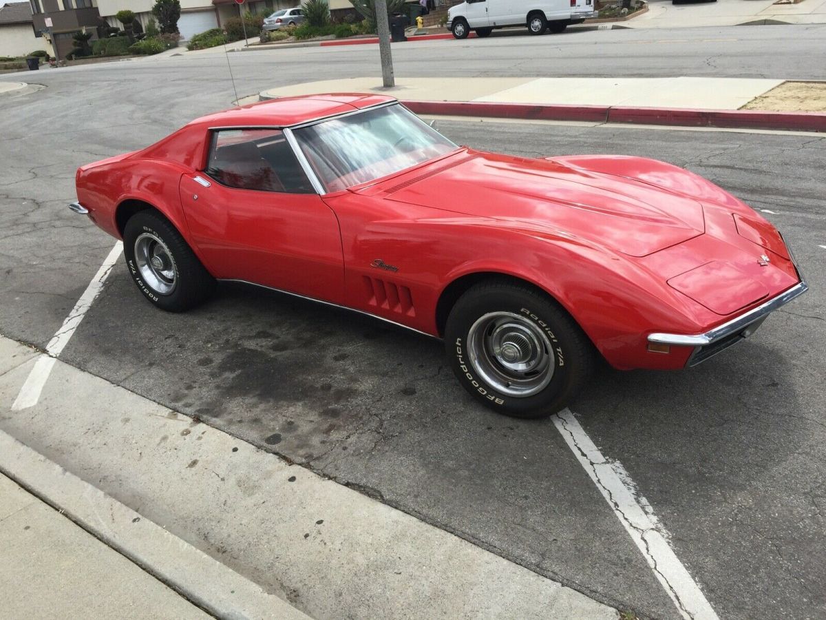 1969 Red Chevrolet Corvette Coupe