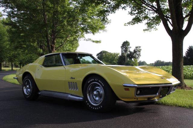 1969 Yellow Chevrolet Corvette Coupe