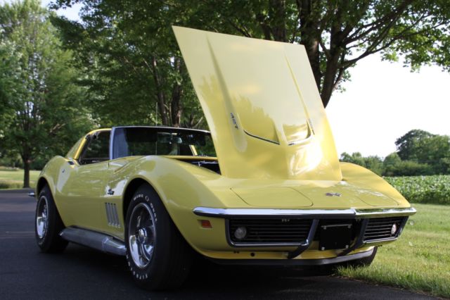 1969 Yellow Chevrolet Corvette Coupe