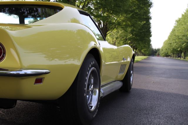 1969 Yellow Chevrolet Corvette Coupe