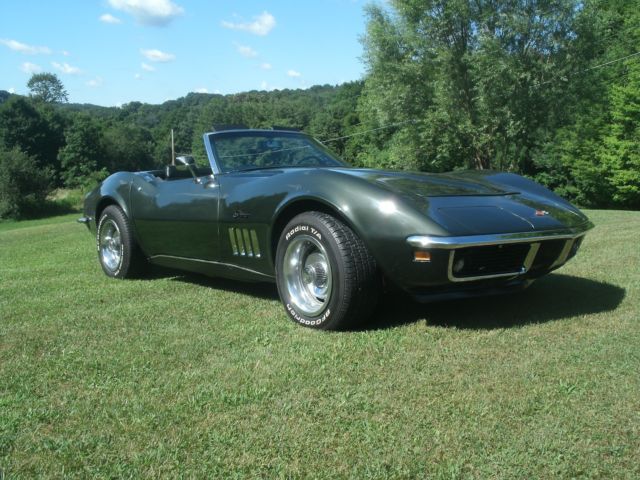 1969 fathom green Chevrolet Corvette Convertible