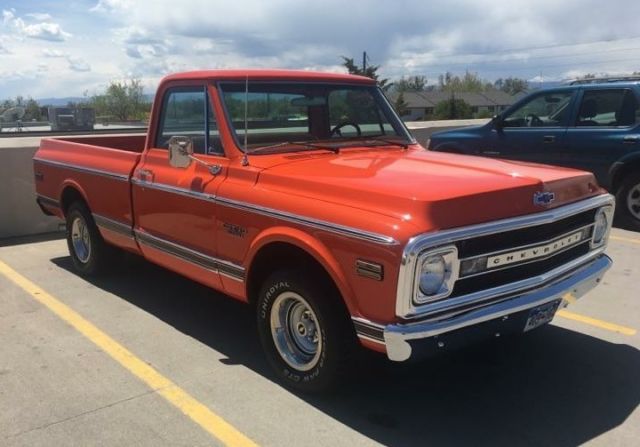 1969 Orange Chevrolet C-10 Standard Cab Pickup