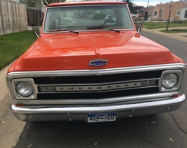 1969 Orange Chevrolet C-10 Standard Cab Pickup