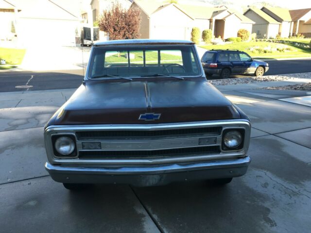 1969 Burgundy Chevrolet C-10 Standard Cab Pickup