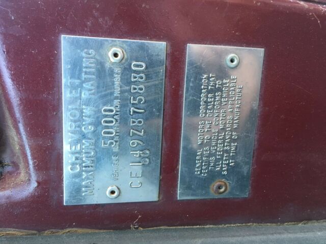 1969 Burgundy Chevrolet C-10 Standard Cab Pickup