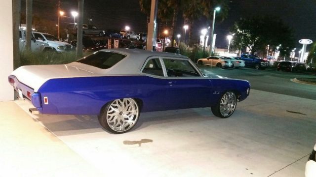 1969 Brushed Aluminum Top /Royal Blue Chevrolet Bel Air/150/210 Coupe