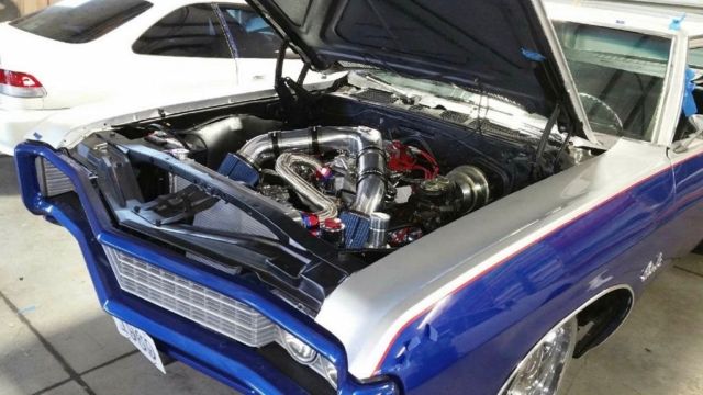 1969 Brushed Aluminum Top /Royal Blue Chevrolet Bel Air/150/210 Coupe