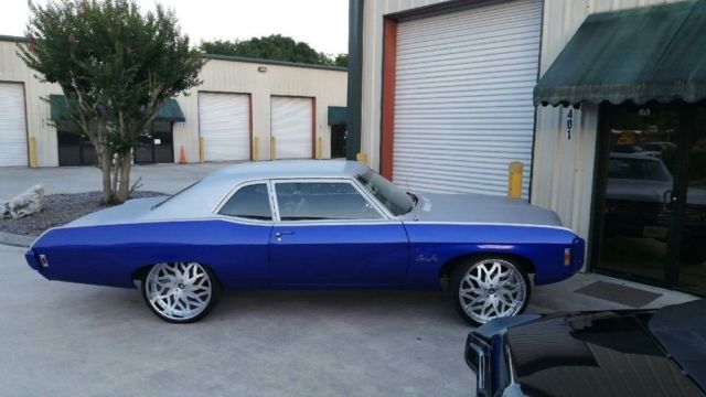 1969 Brushed Aluminum Top /Royal Blue Chevrolet Bel Air/150/210 Coupe