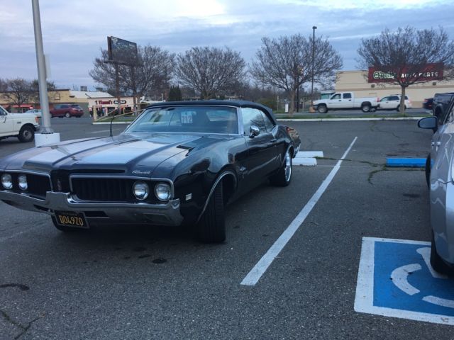 1969 Black Oldsmobile Cutlass Convertible