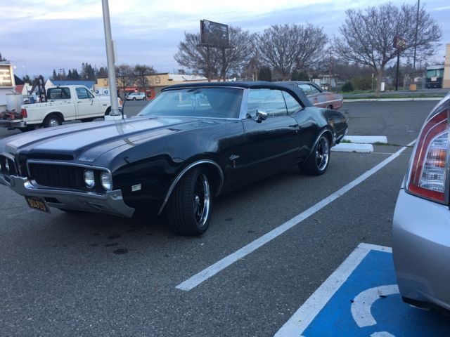 1969 Black Oldsmobile Cutlass Convertible