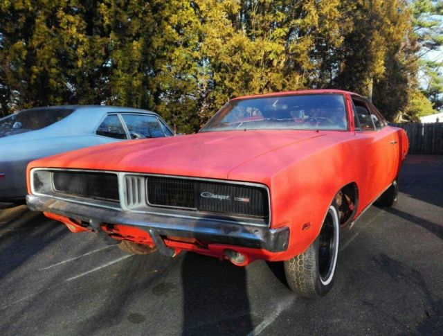 1969 Orange Dodge Charger Coupe