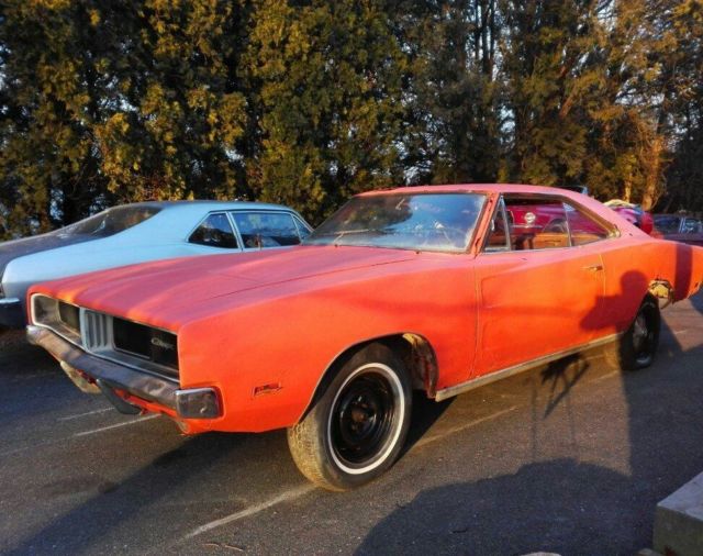1969 Orange Dodge Charger Coupe