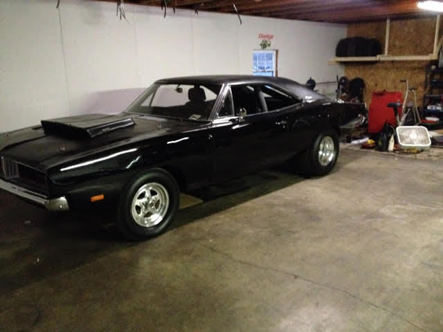 1969 Black Dodge Charger Hardtop