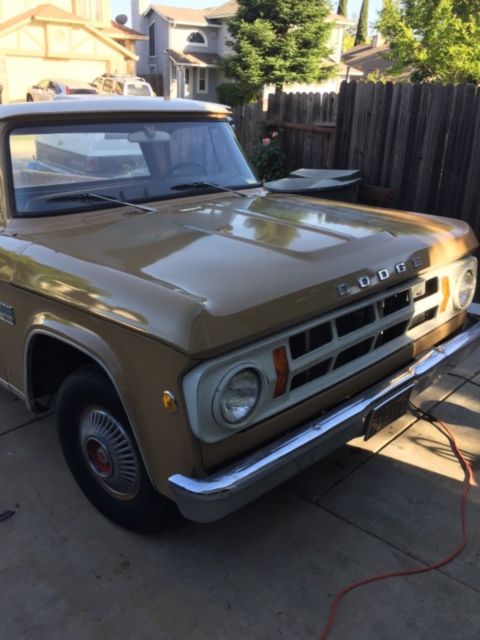 1969 Beige Dodge D-100 truck Pickup