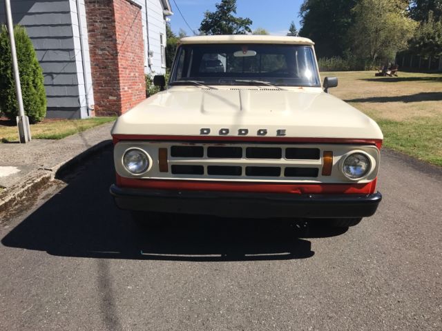 1969 white/orange Dodge Other Pickups Extended Crew Cab Pickup