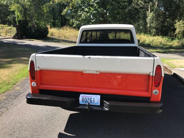 1969 white/orange Dodge Other Pickups Extended Crew Cab Pickup