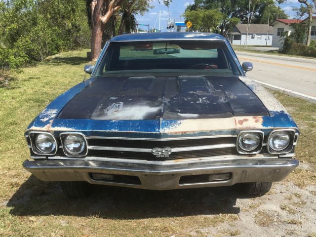 1969 Blue Chevrolet El Camino Coupe