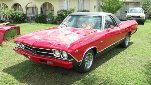1969 Red Chevrolet El Camino PICK UP