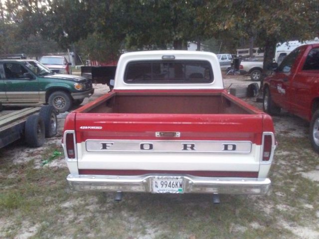 1969 Red and White Ford F-100 Pick up