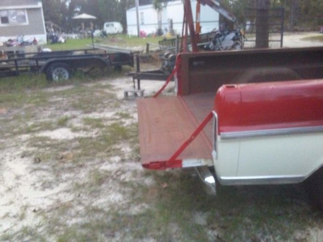 1969 Red and White Ford F-100 Pick up