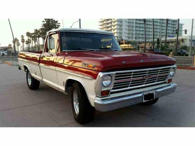 1969 Red Ford F-100 Standard Cab Pickup