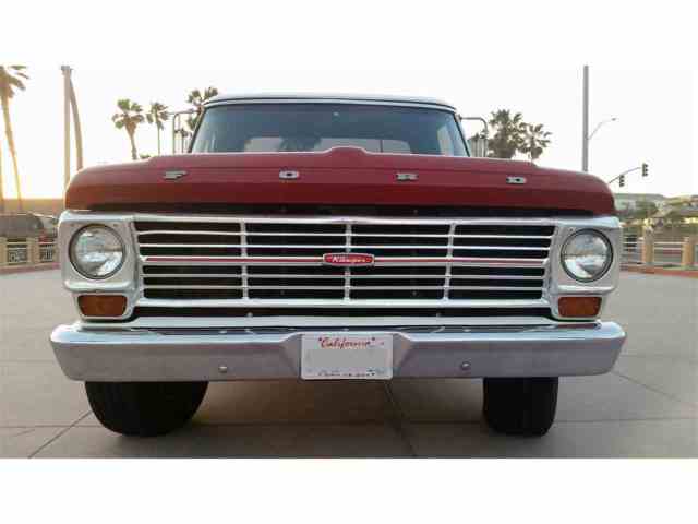 1969 Red Ford F-100 Standard Cab Pickup